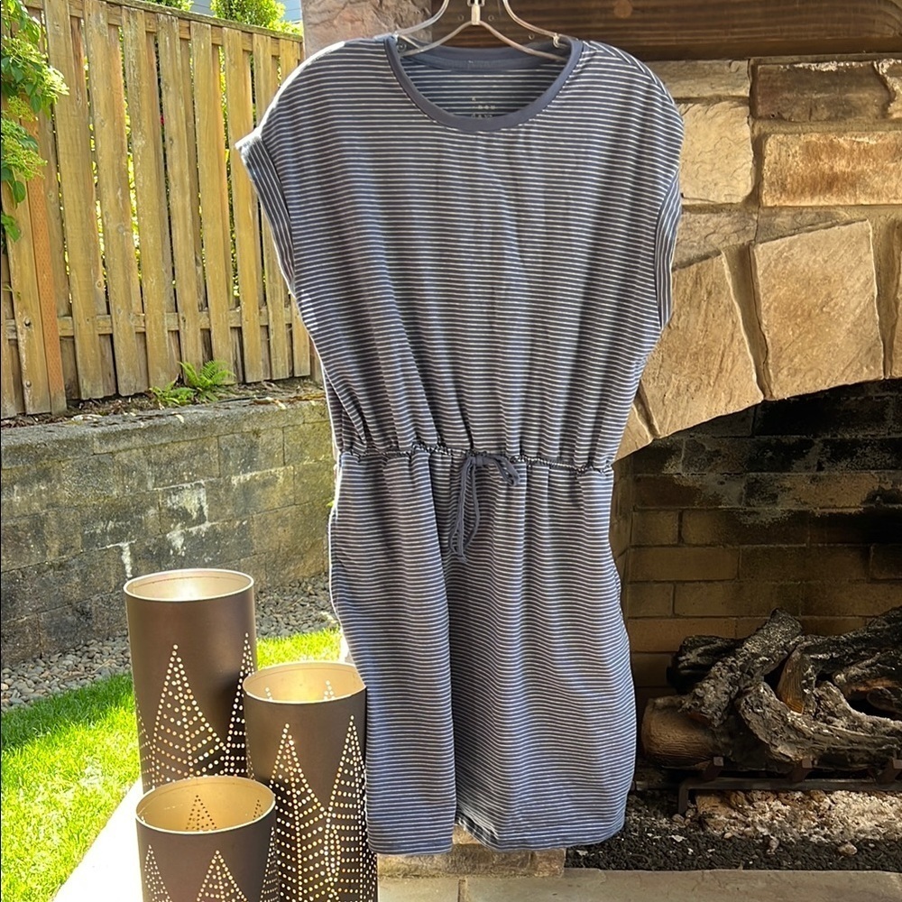 Striped Casual Dress W/ Pockets